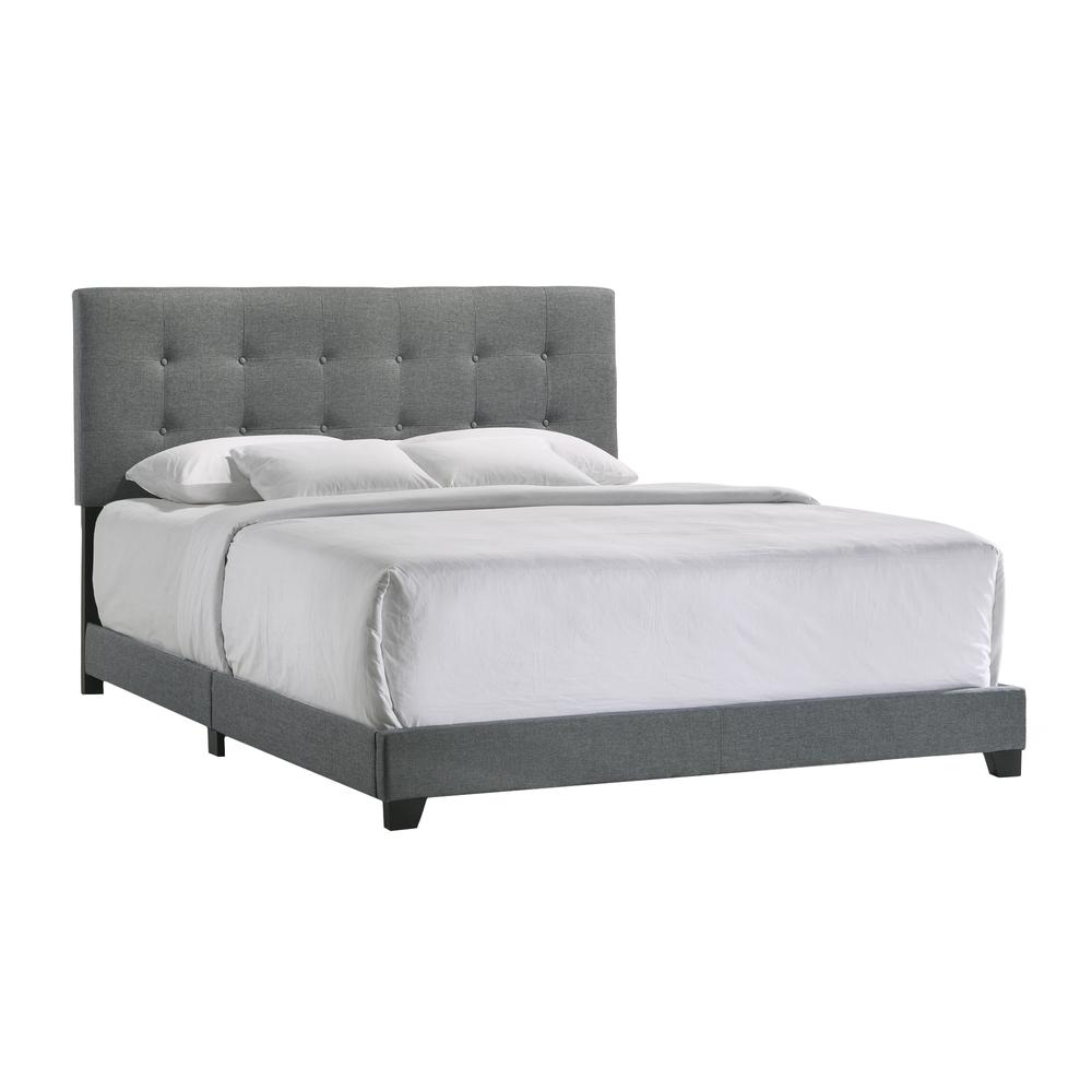 Addyson King UPH Bed in Addyson Gunmetal Fabric