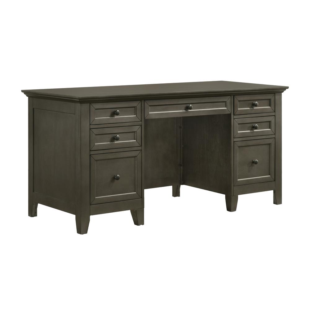 62″ Executive Desk in Gray
