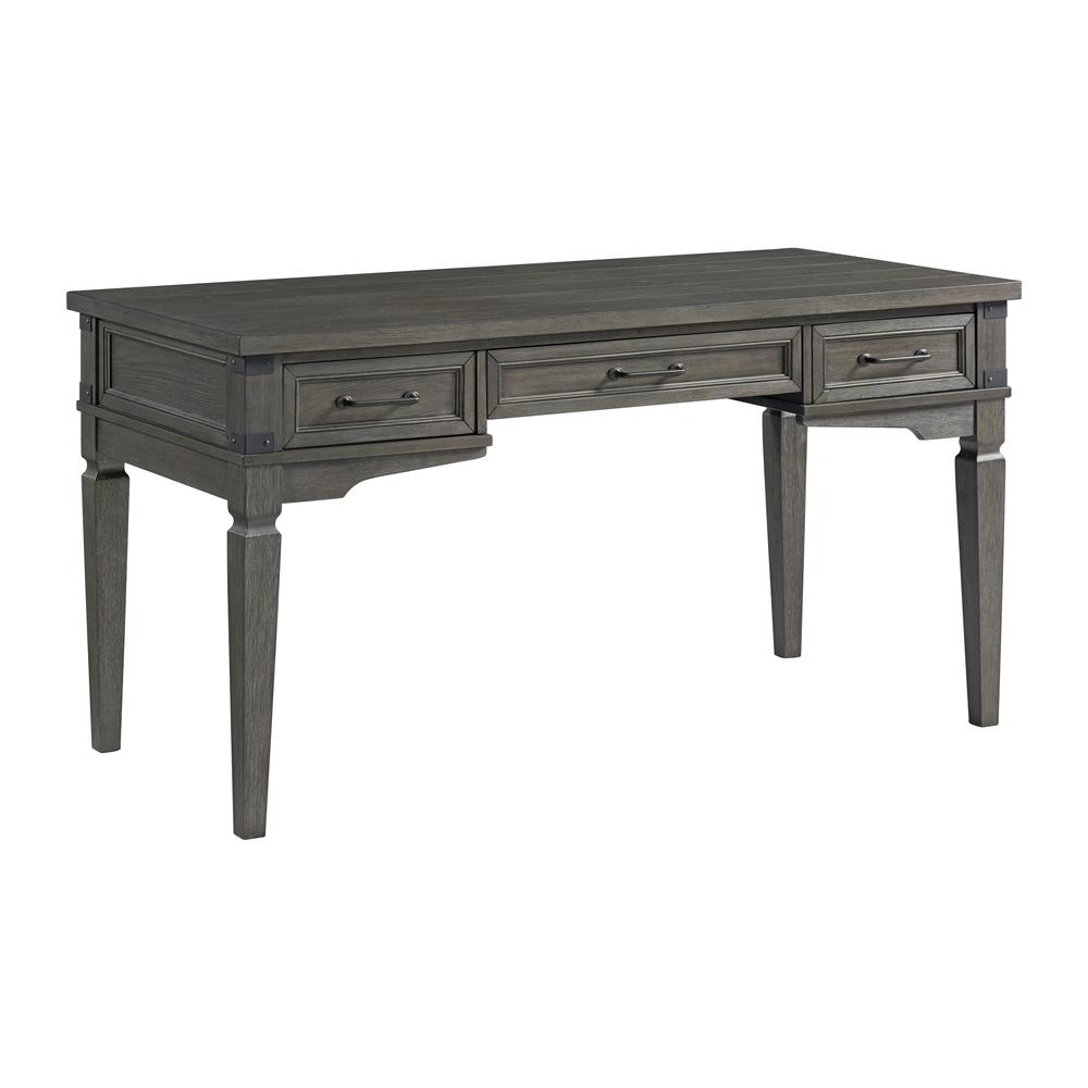 60″ Writing Desk in Brushed Pewter