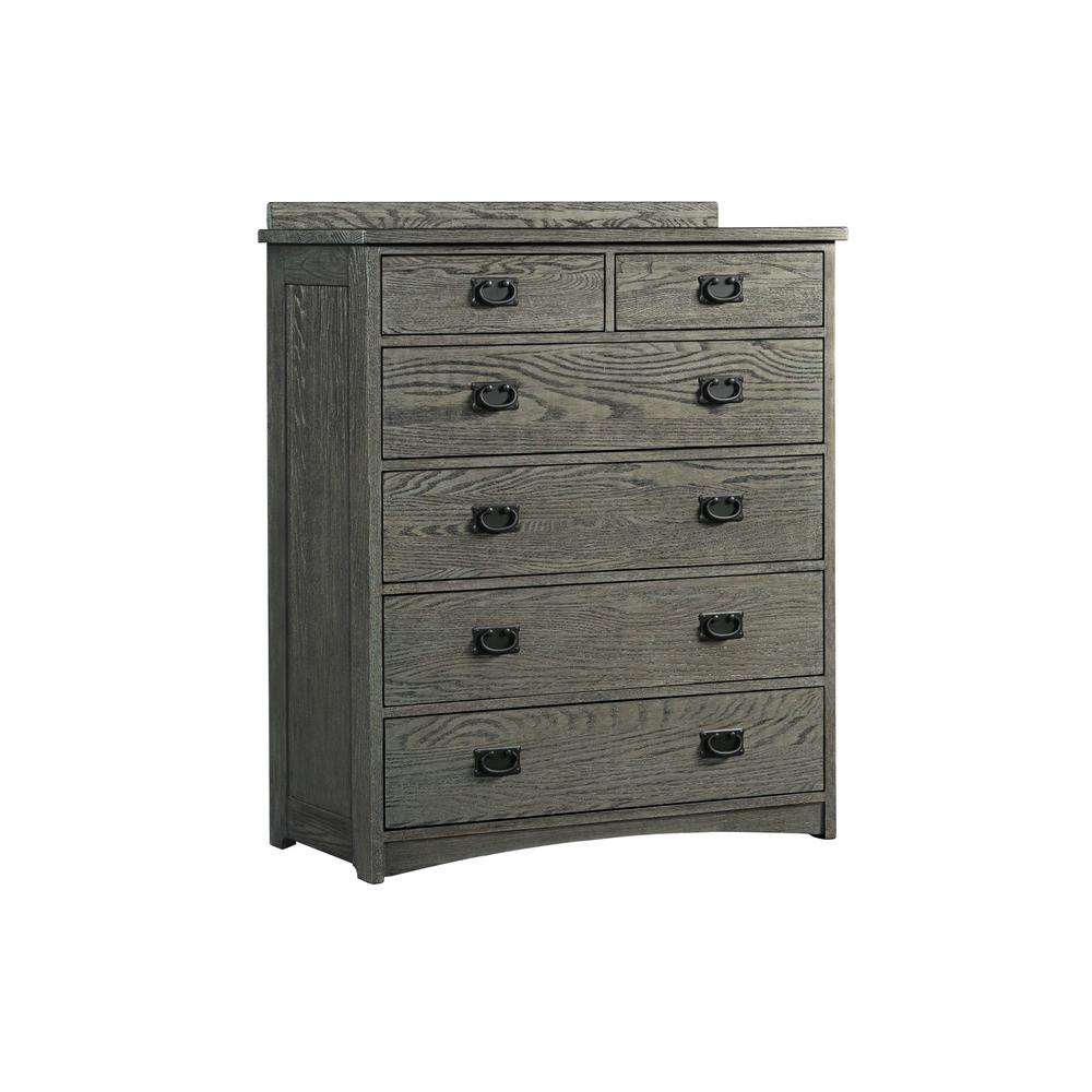 6 Drawer Chest in Brushed Pewter