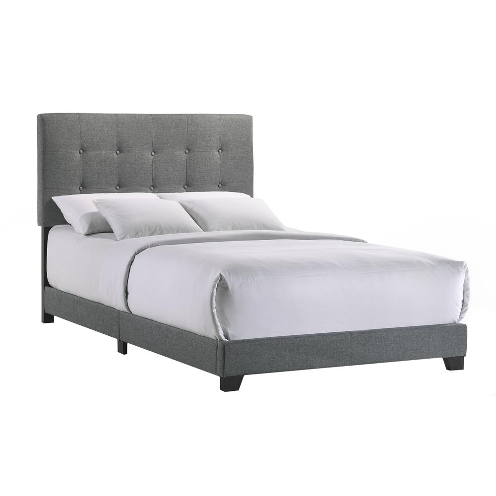 Addyson Full UPH Bed in Addyson Gunmetal Fabric