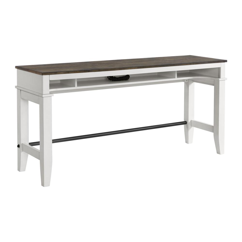 76″ Sofa Bar Table in Gray & White