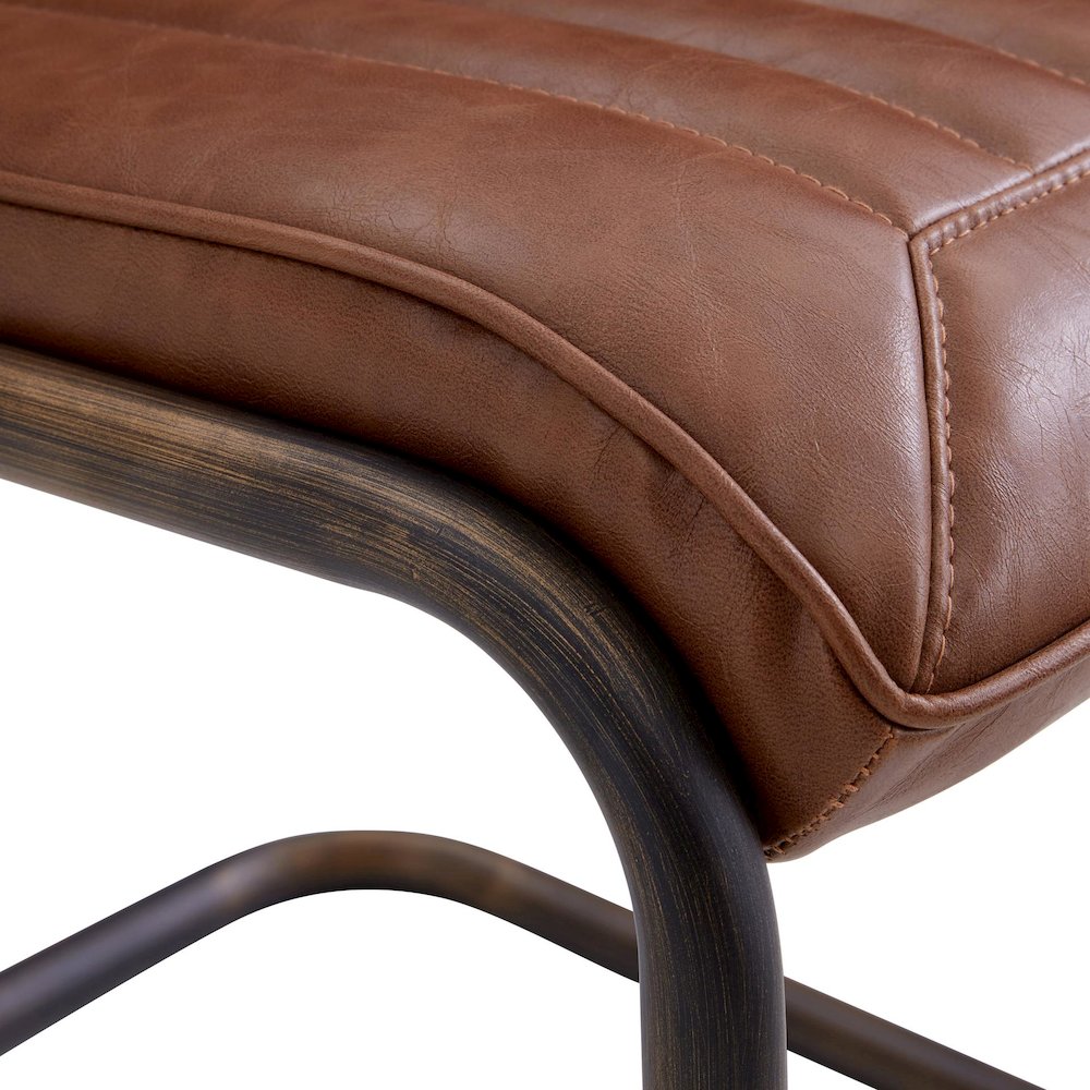 Cooper Faux Leather Chair Rubber Gold Frame