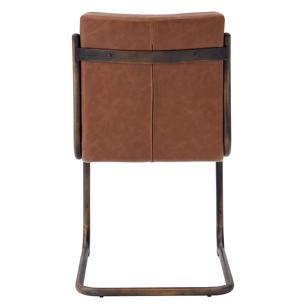 Cooper Faux Leather Chair Rubber Gold Frame