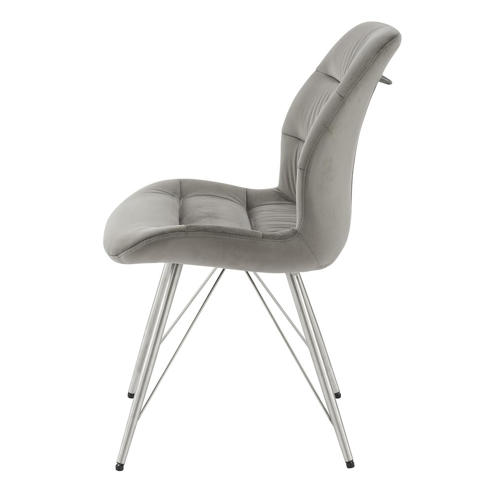 Raven Velvet Fabric Dining Side Chair