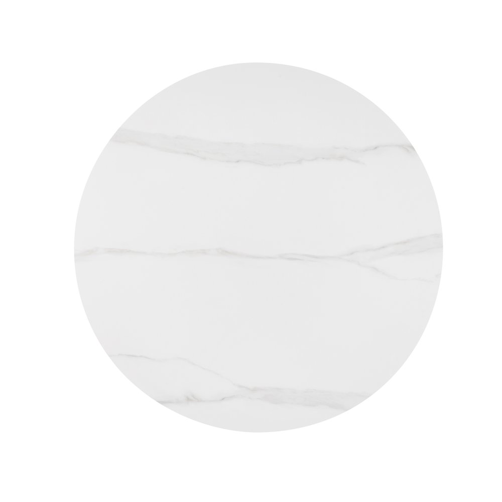 Geneva Ceramic Top 51″ Round Dining Table w/ Gold Trim