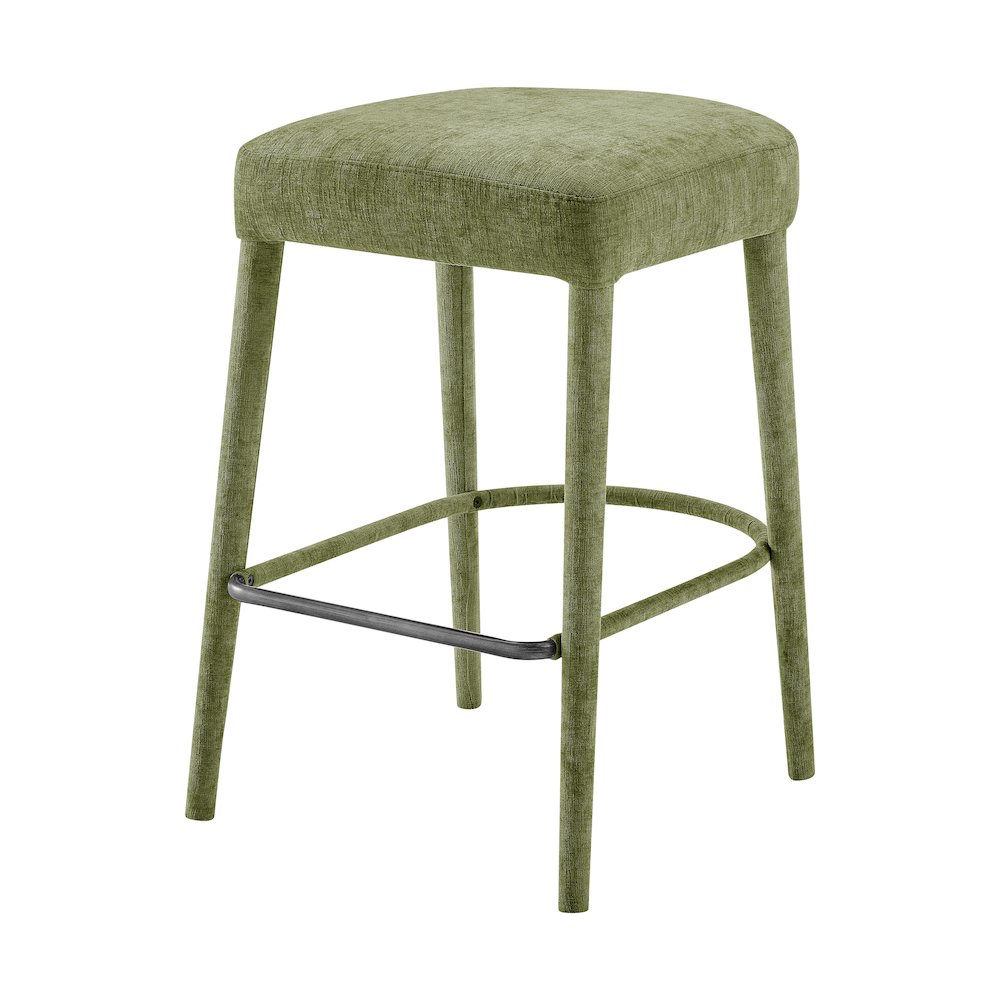 Rylee Chenille Backless Counter Stool