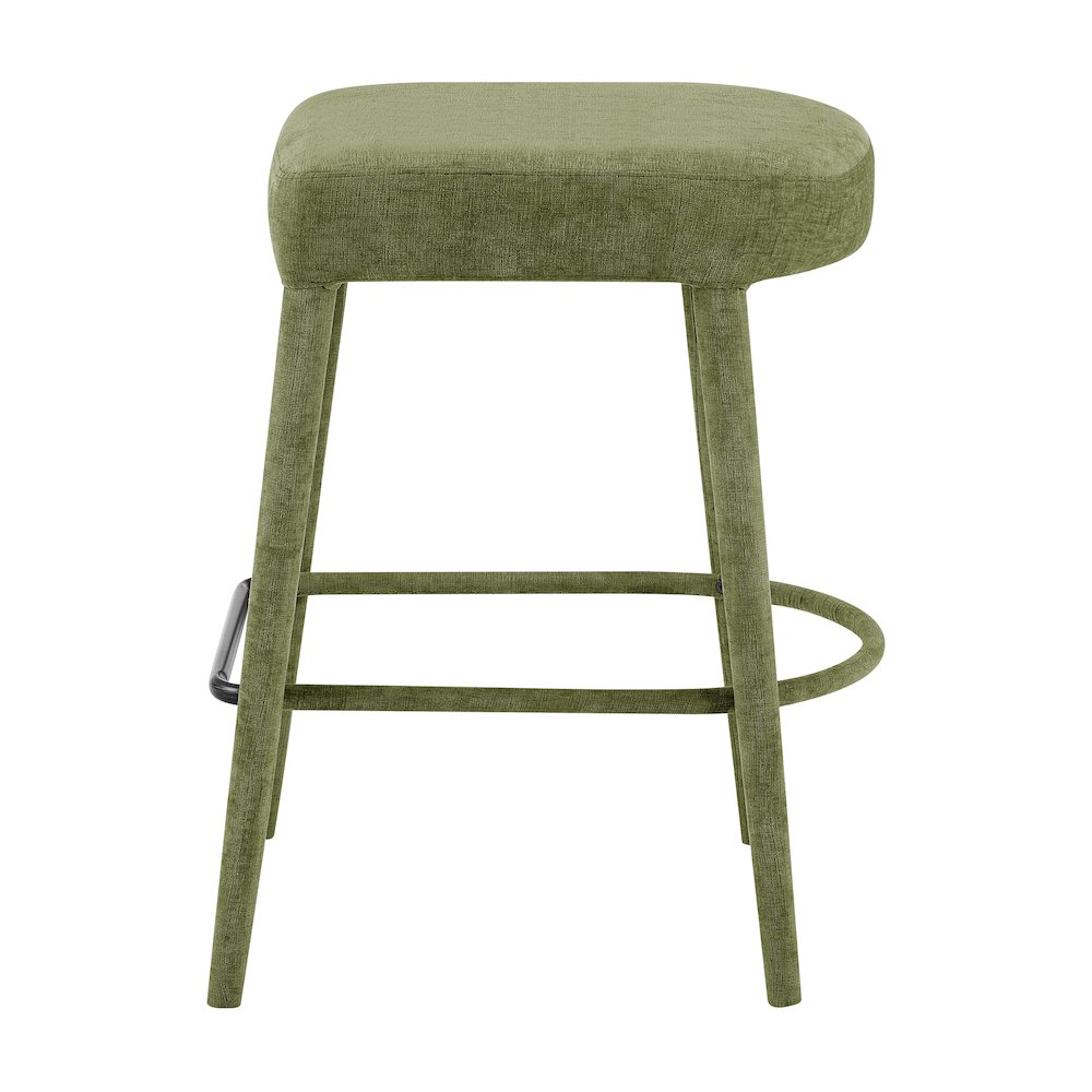 Rylee Chenille Backless Counter Stool