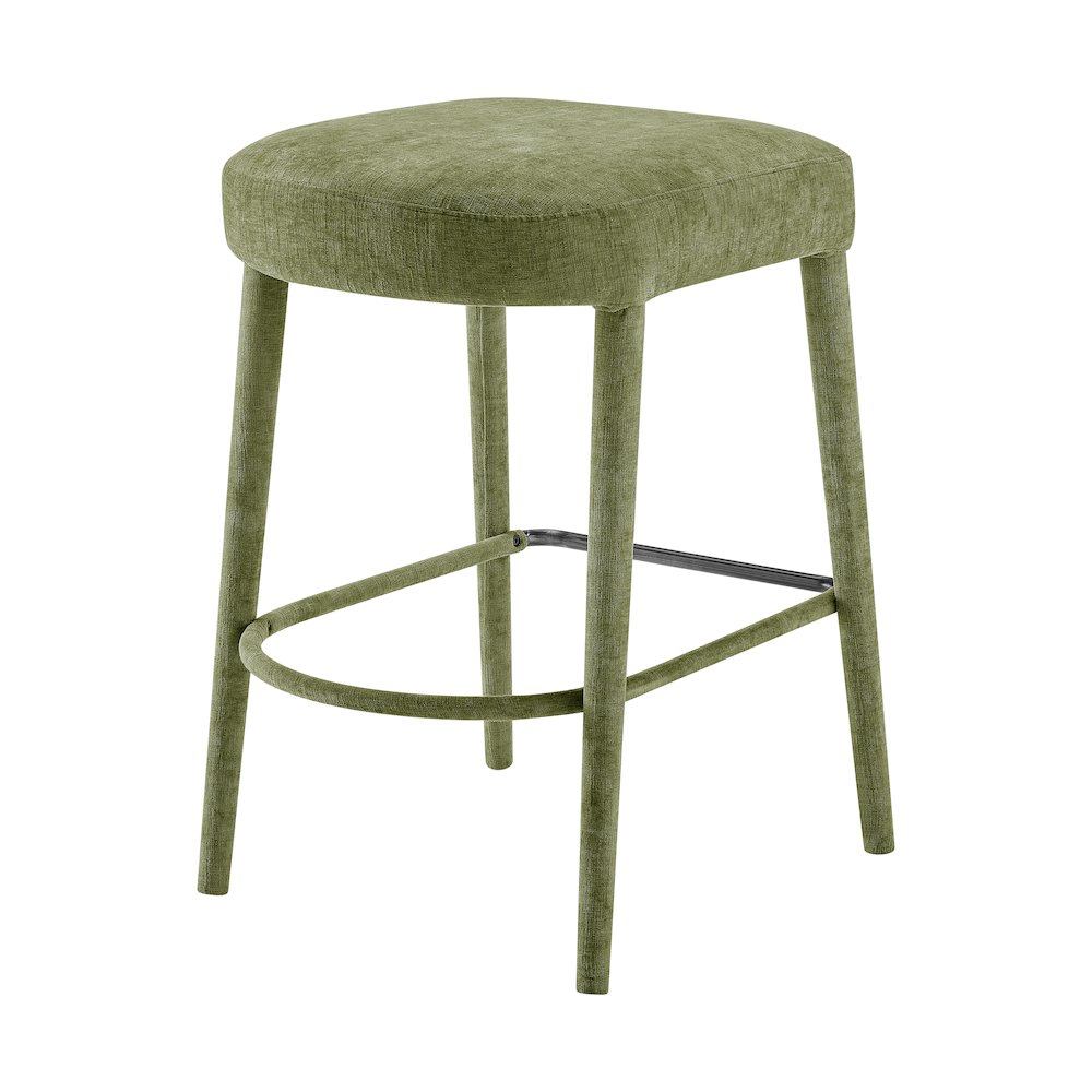 Rylee Chenille Backless Counter Stool