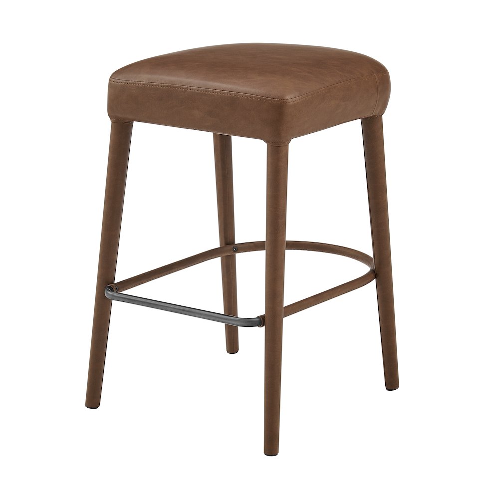 Rylee Faux Leather Backless Counter Stool