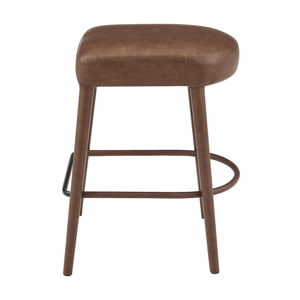 Rylee Faux Leather Backless Counter Stool