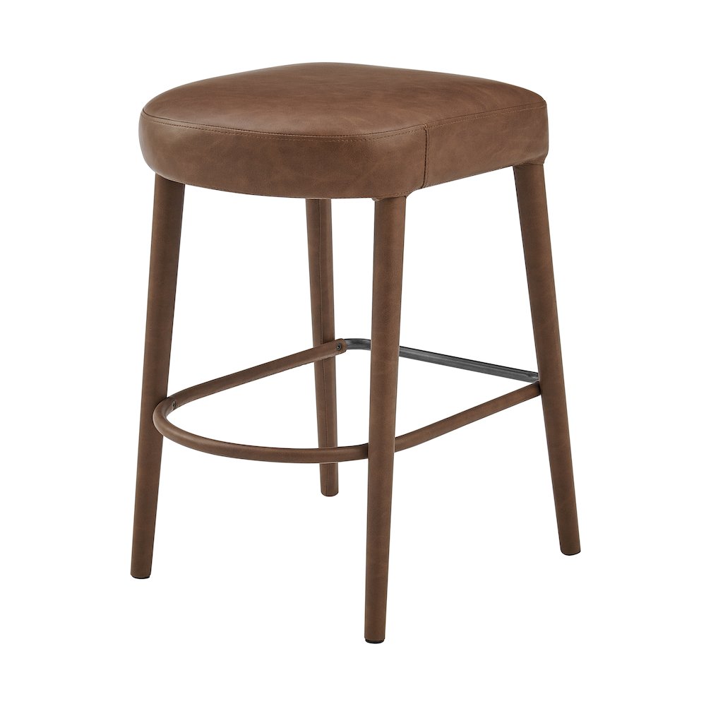 Rylee Faux Leather Backless Counter Stool