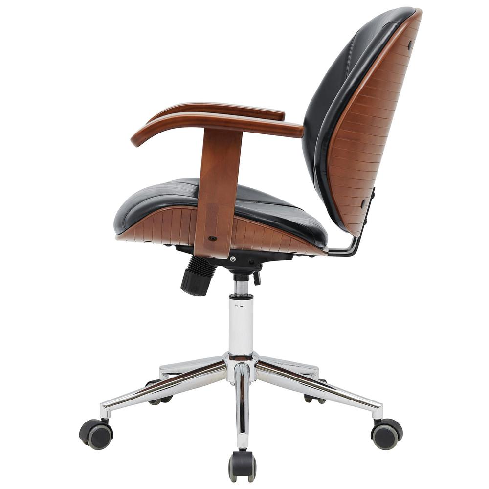 Samuel PU Bamboo Office Chair w/ Armrest