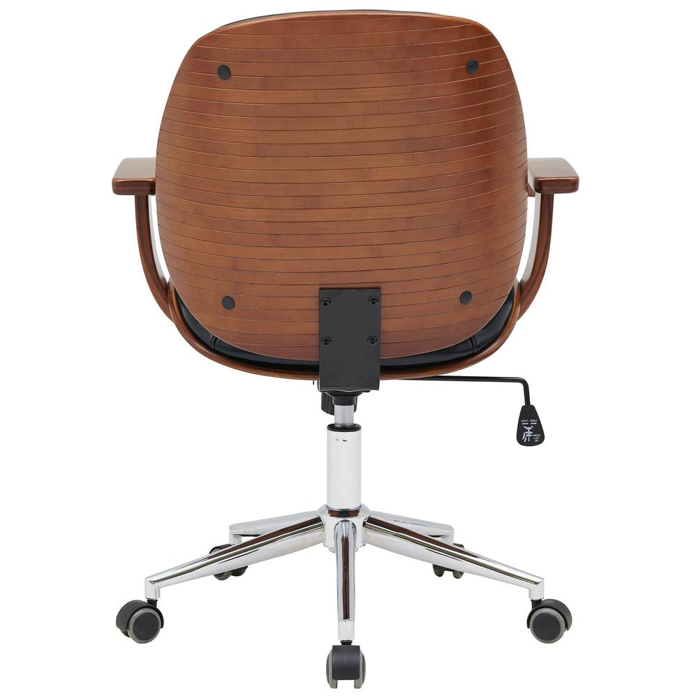 Samuel PU Bamboo Office Chair w/ Armrest