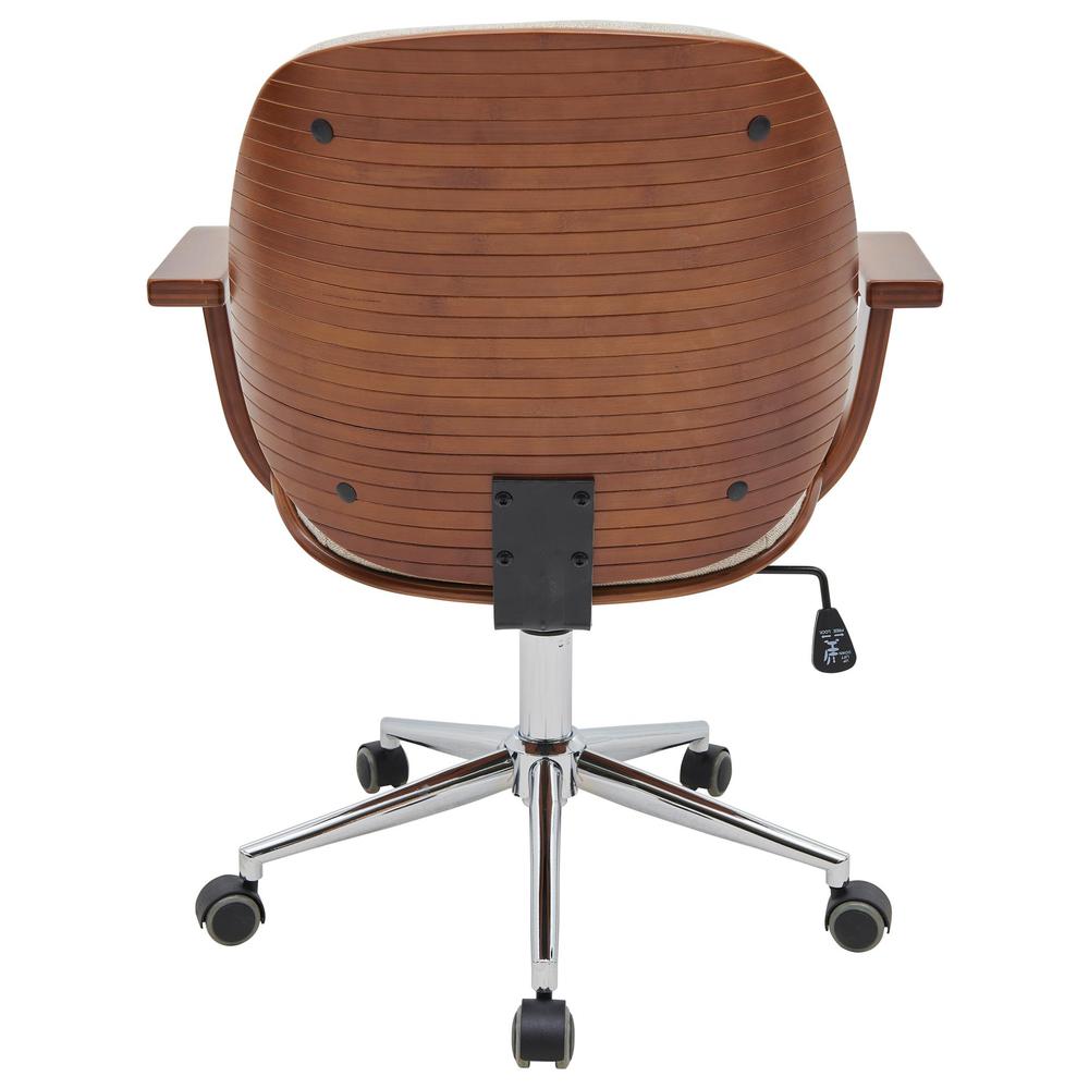 Samuel Fabric Bamboo Office Chair w/ Armrest
