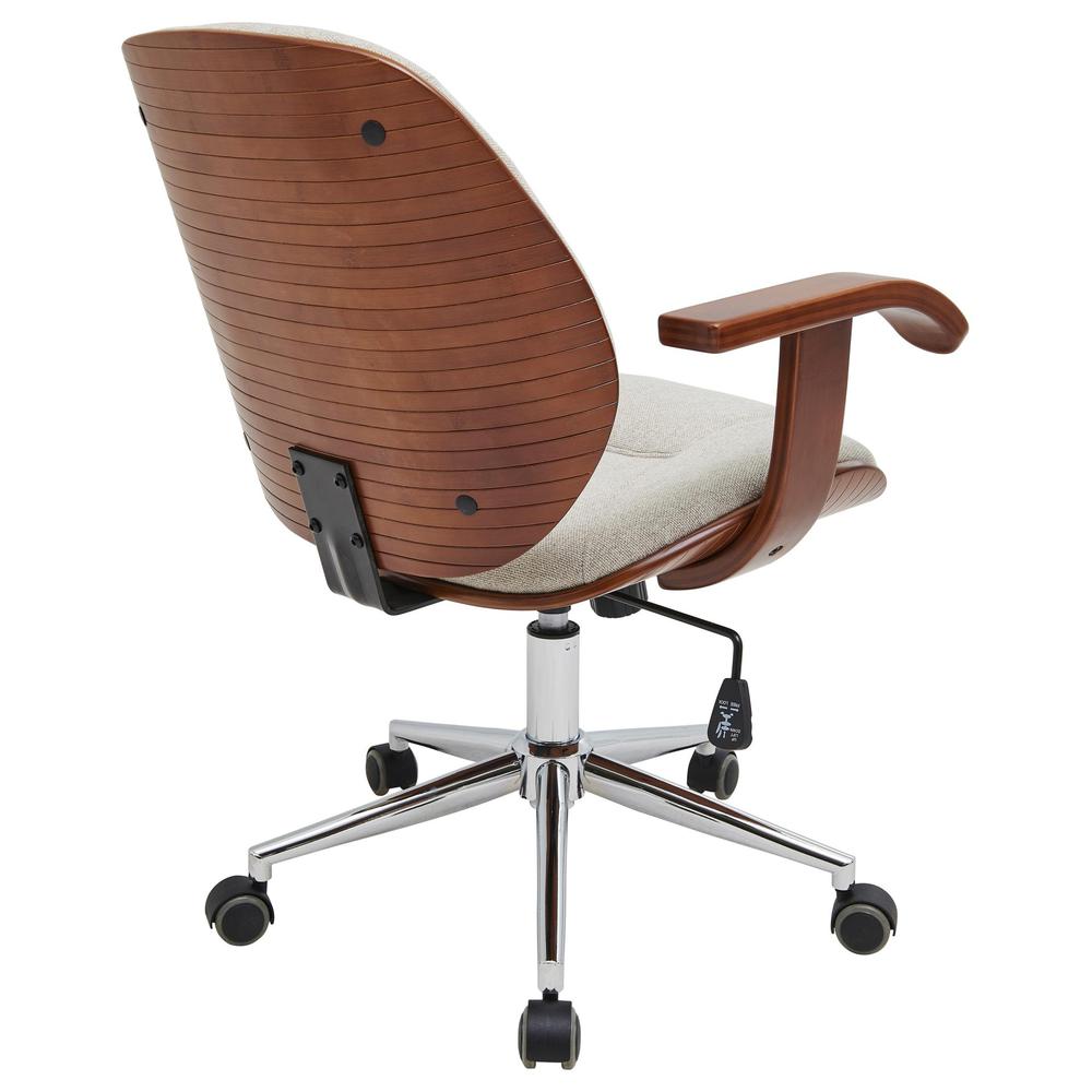Samuel Fabric Bamboo Office Chair w/ Armrest
