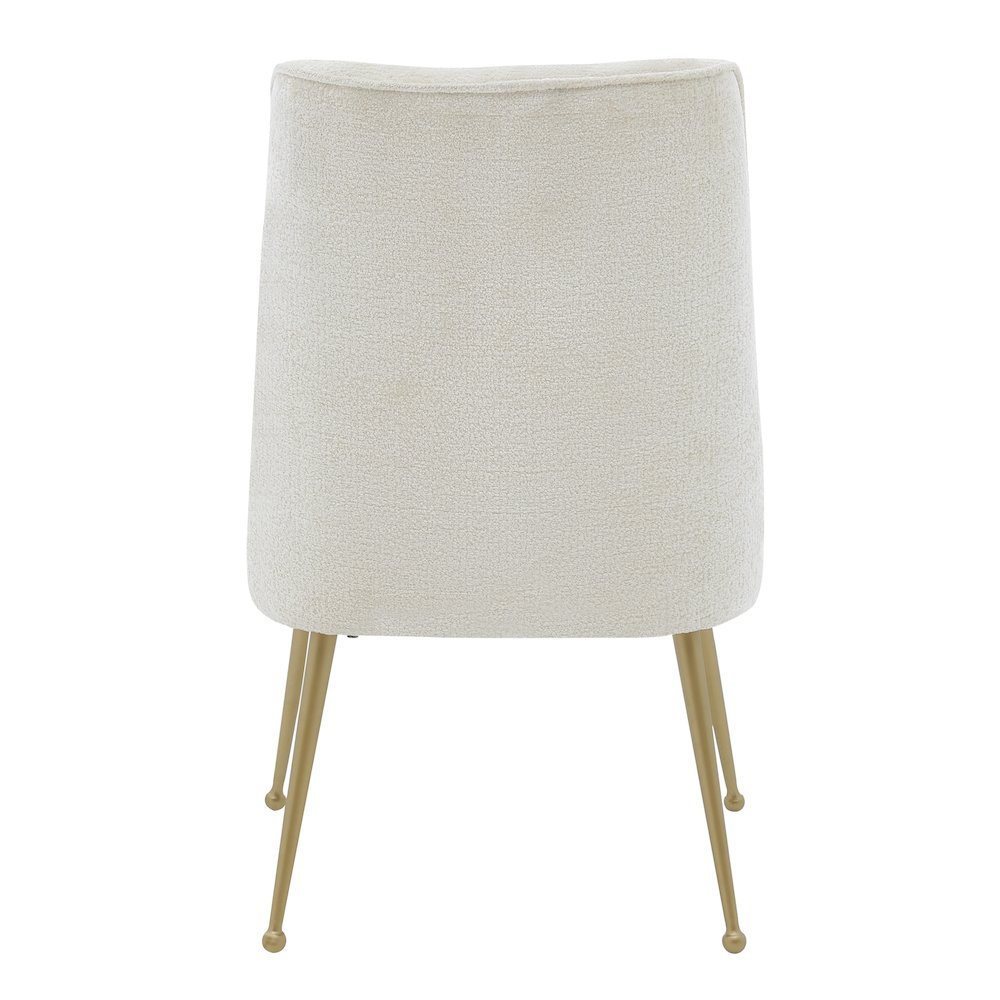 Cedric Fabric Dining Side Chair Gold Legs