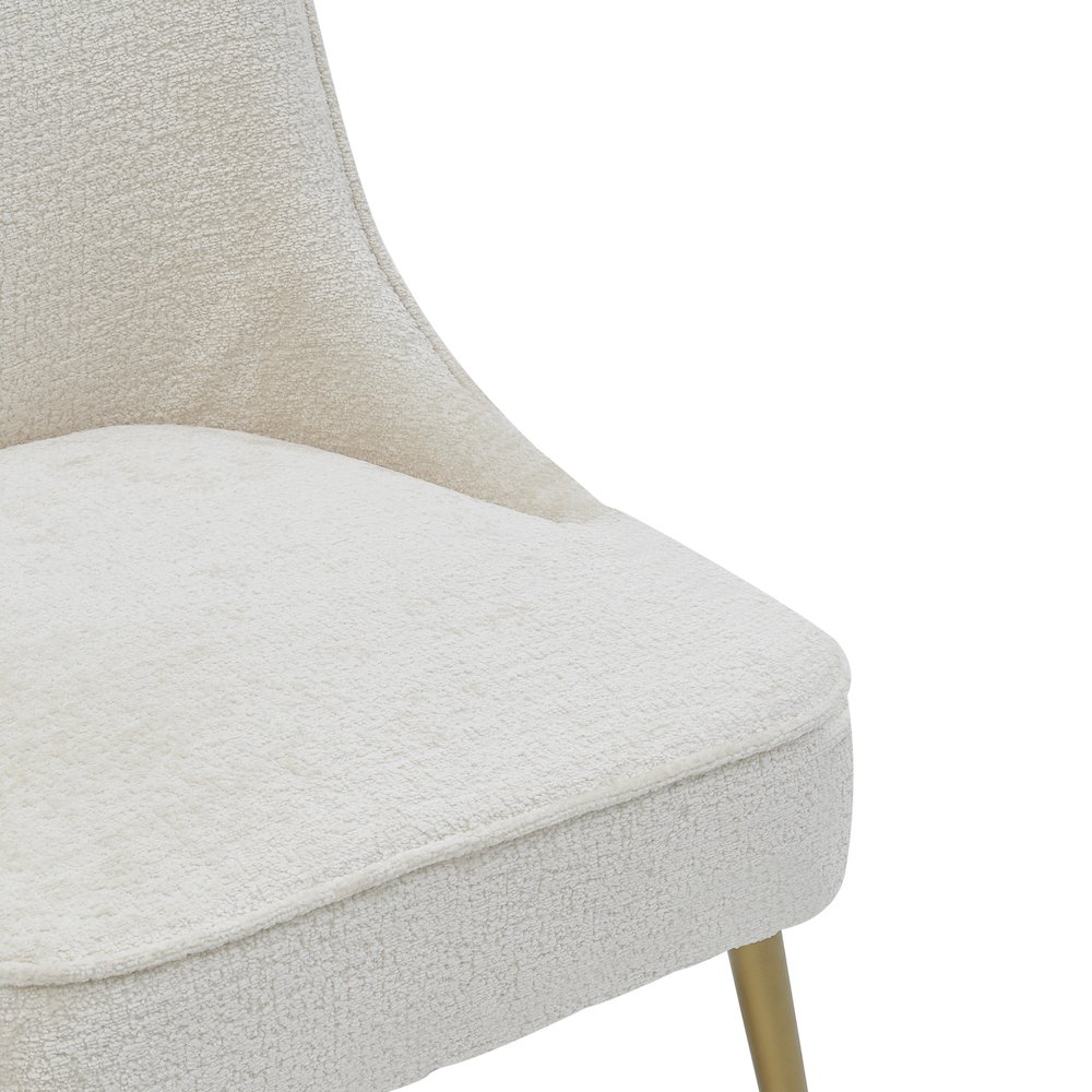Cedric Fabric Dining Side Chair Gold Legs