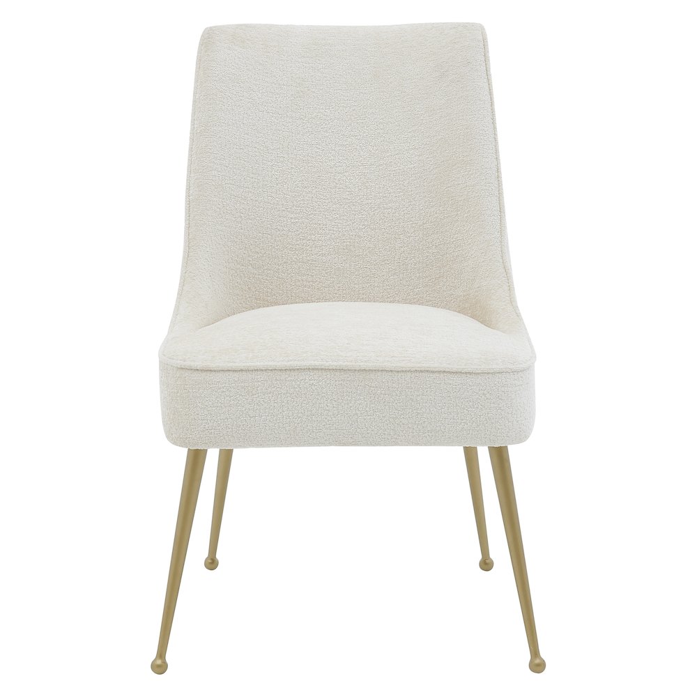 Cedric Fabric Dining Side Chair Gold Legs