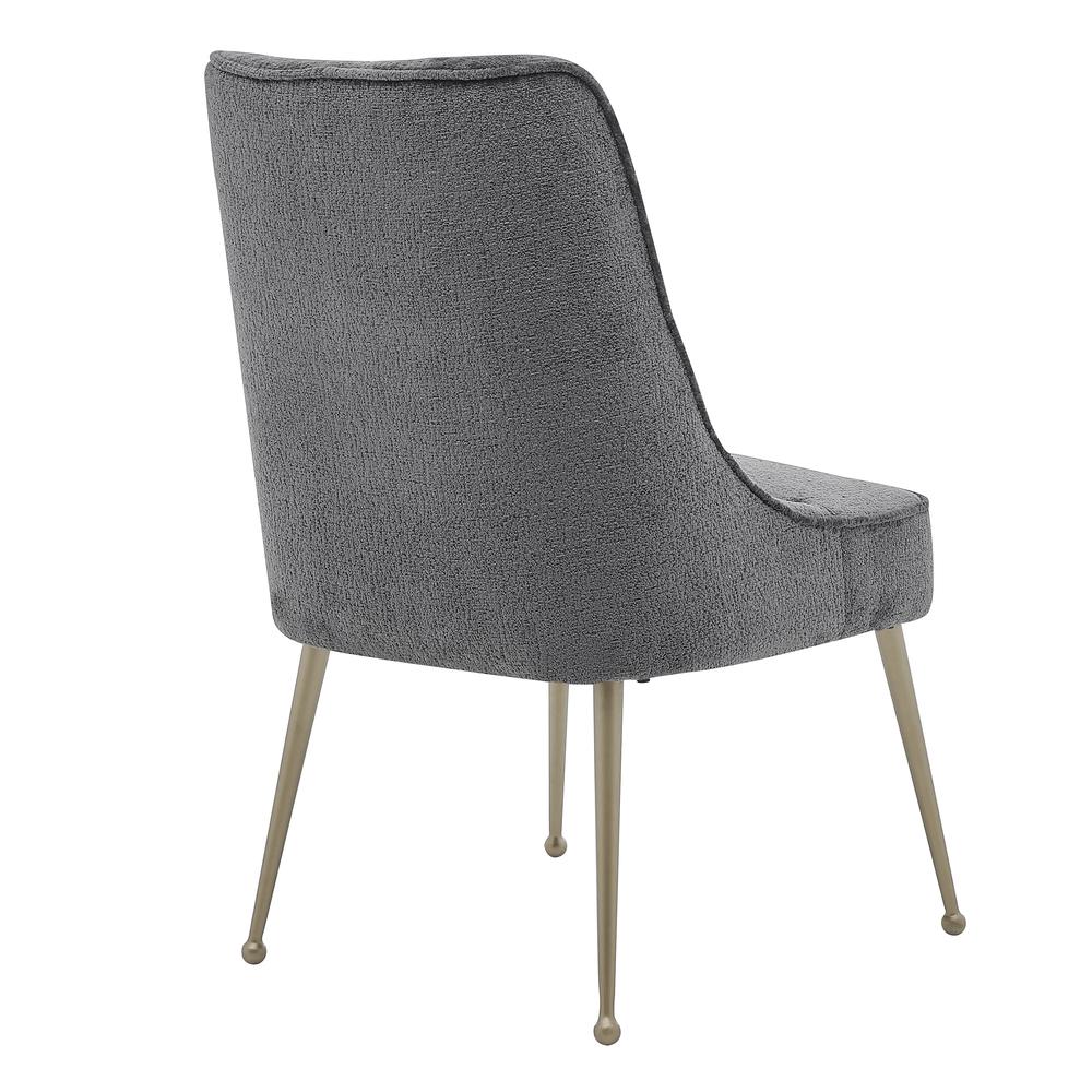 Cedric KD Fabric Dining Side Chair Gold Legs