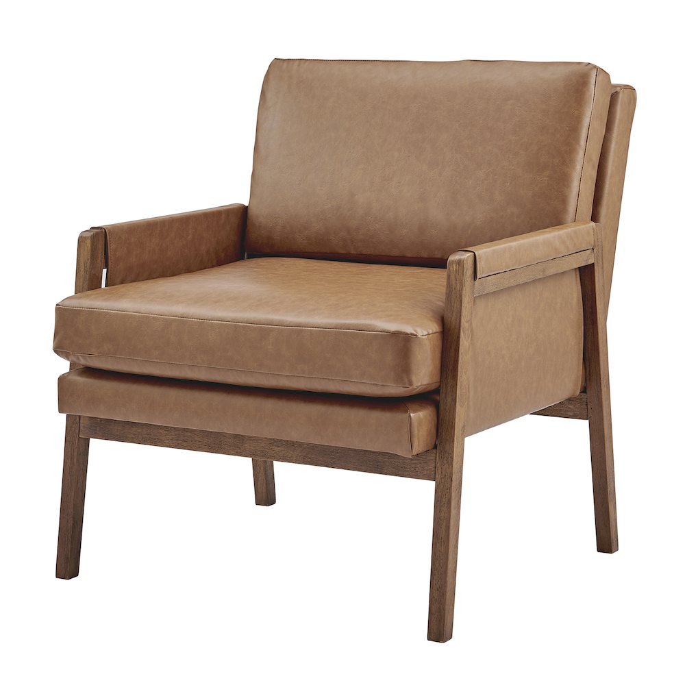Colton Faux Leather Accent Arm Chair