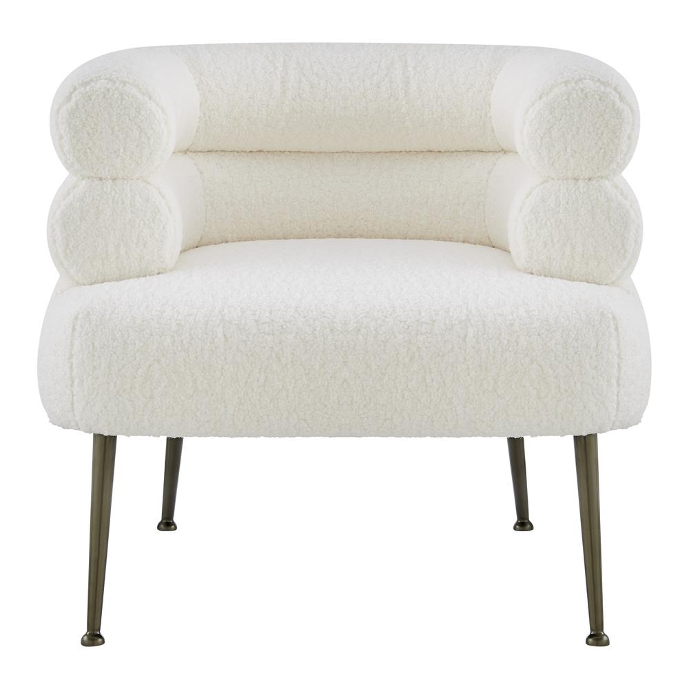 Zerline Faux Shearling Fabric Accent Chair