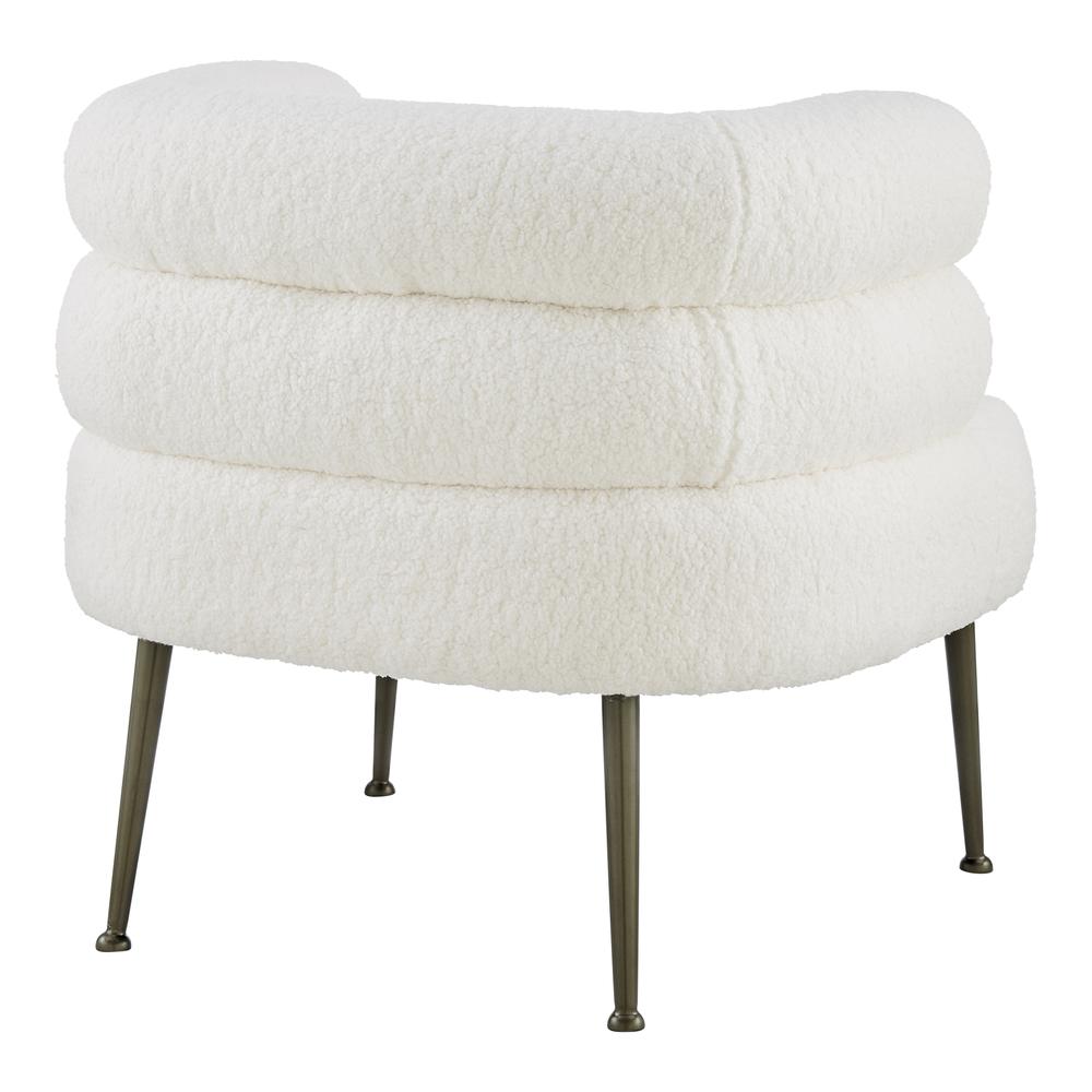 Zerline Faux Shearling Fabric Accent Chair