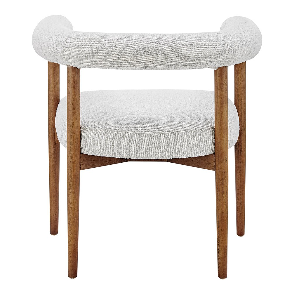 Keanu Boucle Dining Side Chair Brown Legs