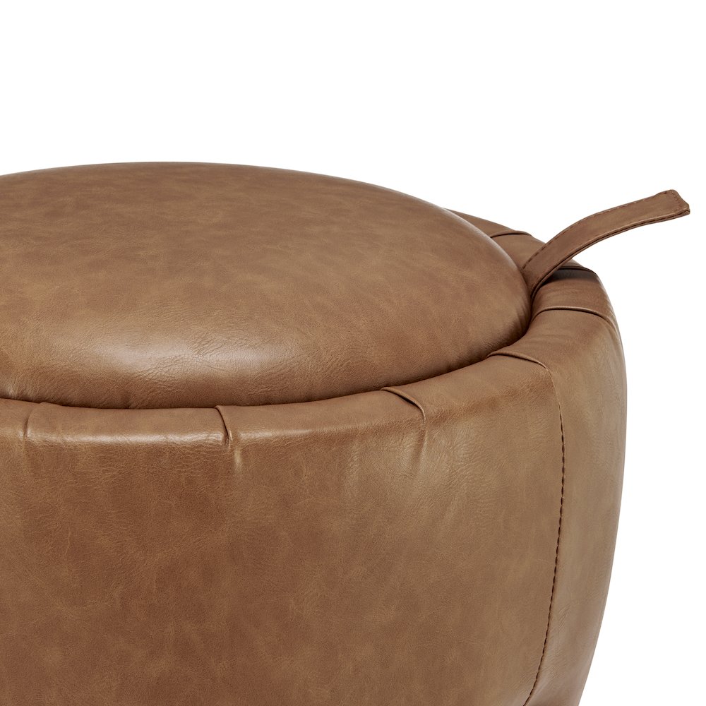 Murphy Faux Leather Storage Ottoman