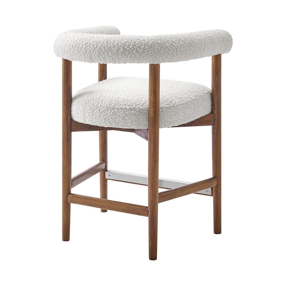 Keanu Boucle Counter Stool Brown Legs