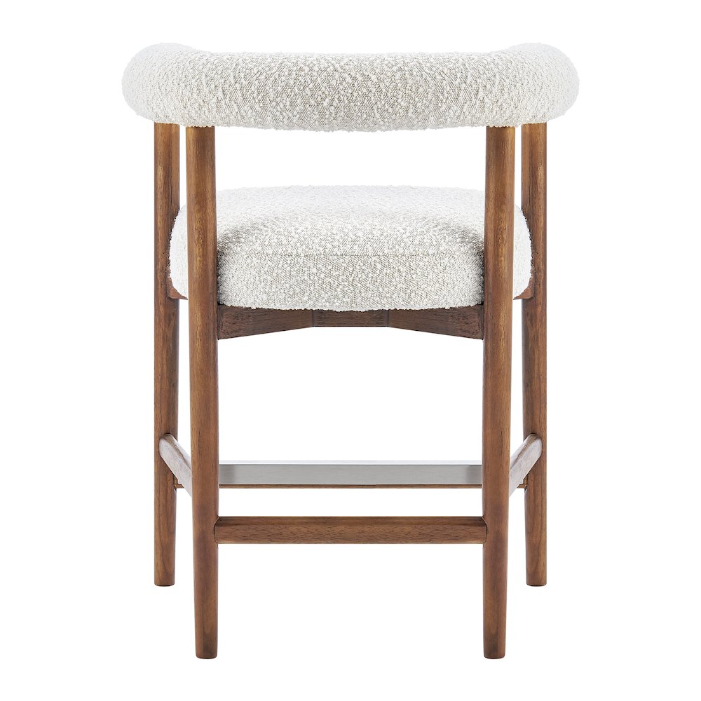Keanu Boucle Counter Stool Brown Legs