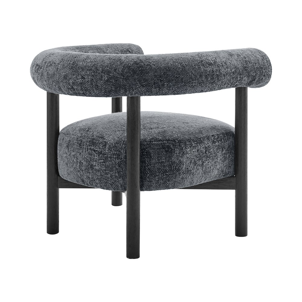 Vincent Chenille Accent Arm Chair Black Legs