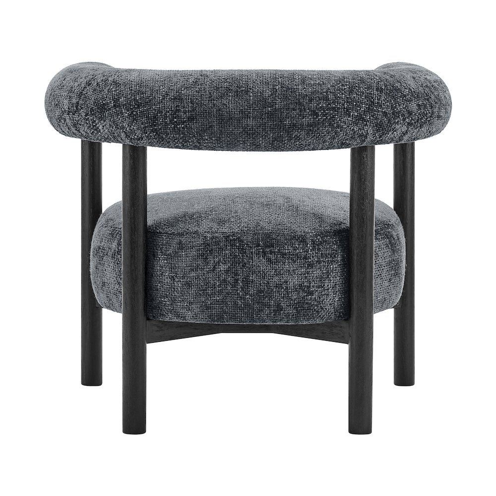 Vincent Chenille Accent Arm Chair Black Legs