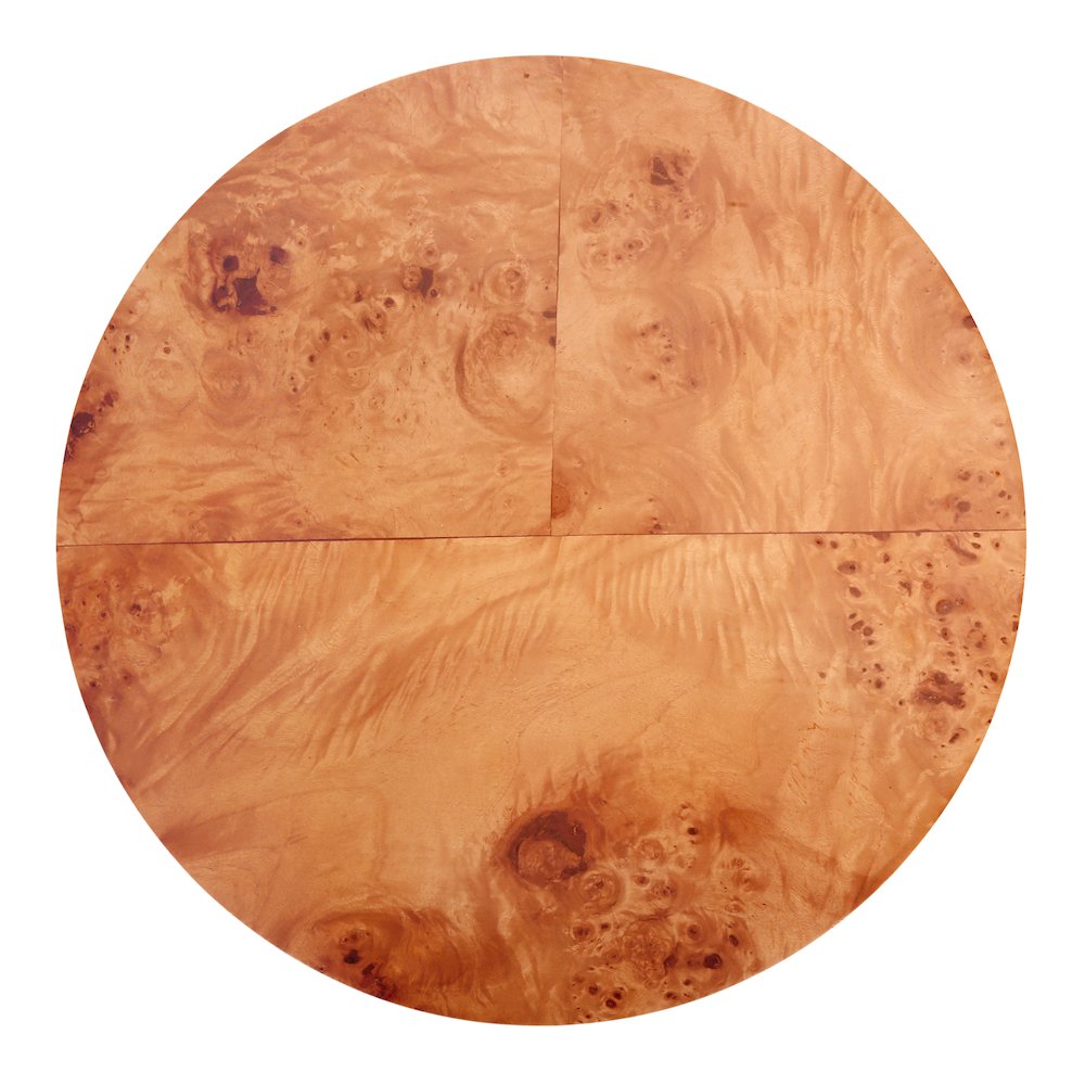 Arsenio Burl Wood Round Side/End Table