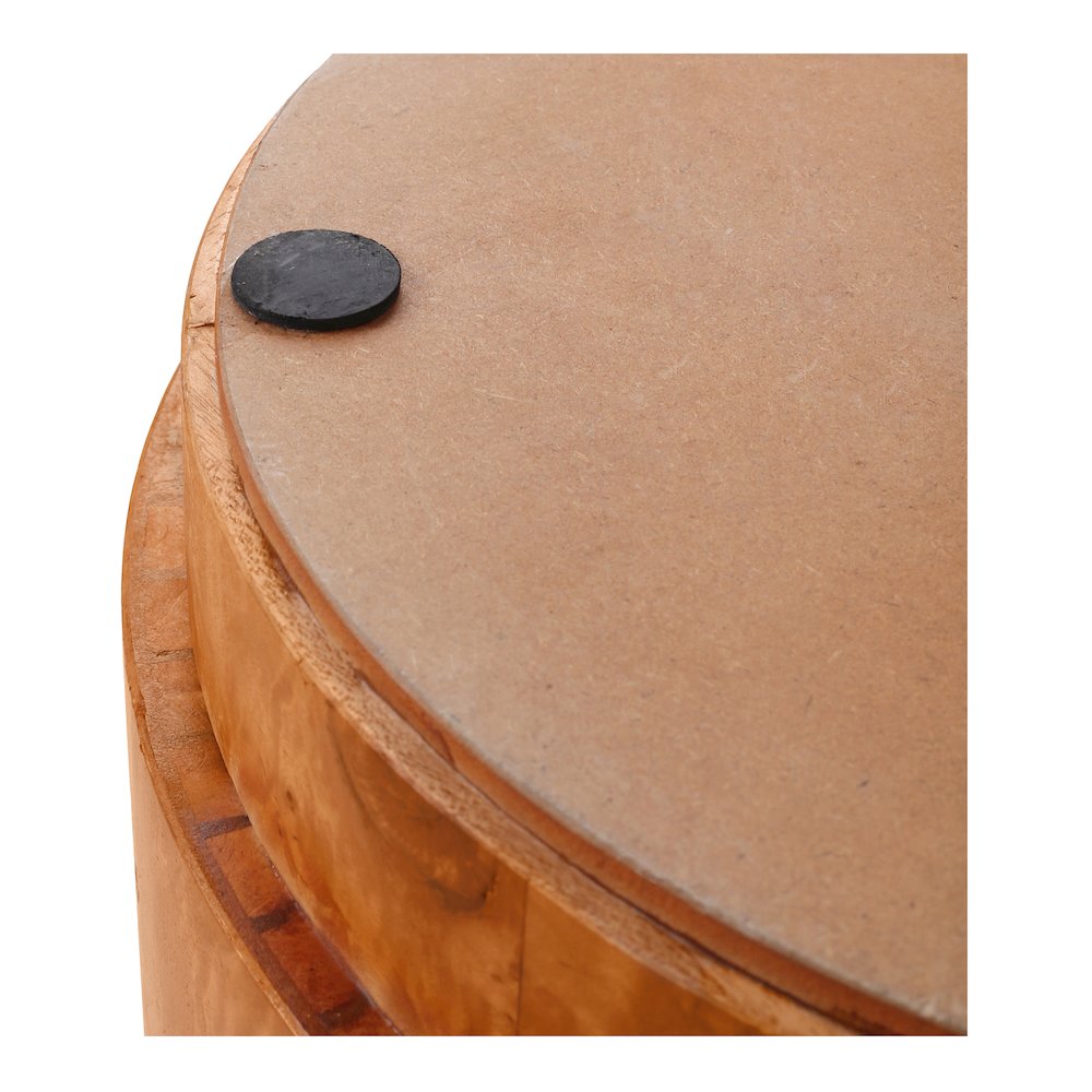 Arsenio Burl Wood Round Side/End Table