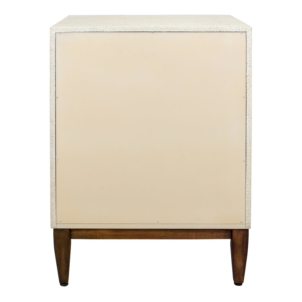 Brinley Nightstand/Side Table 3 Drawers Walnut Legs