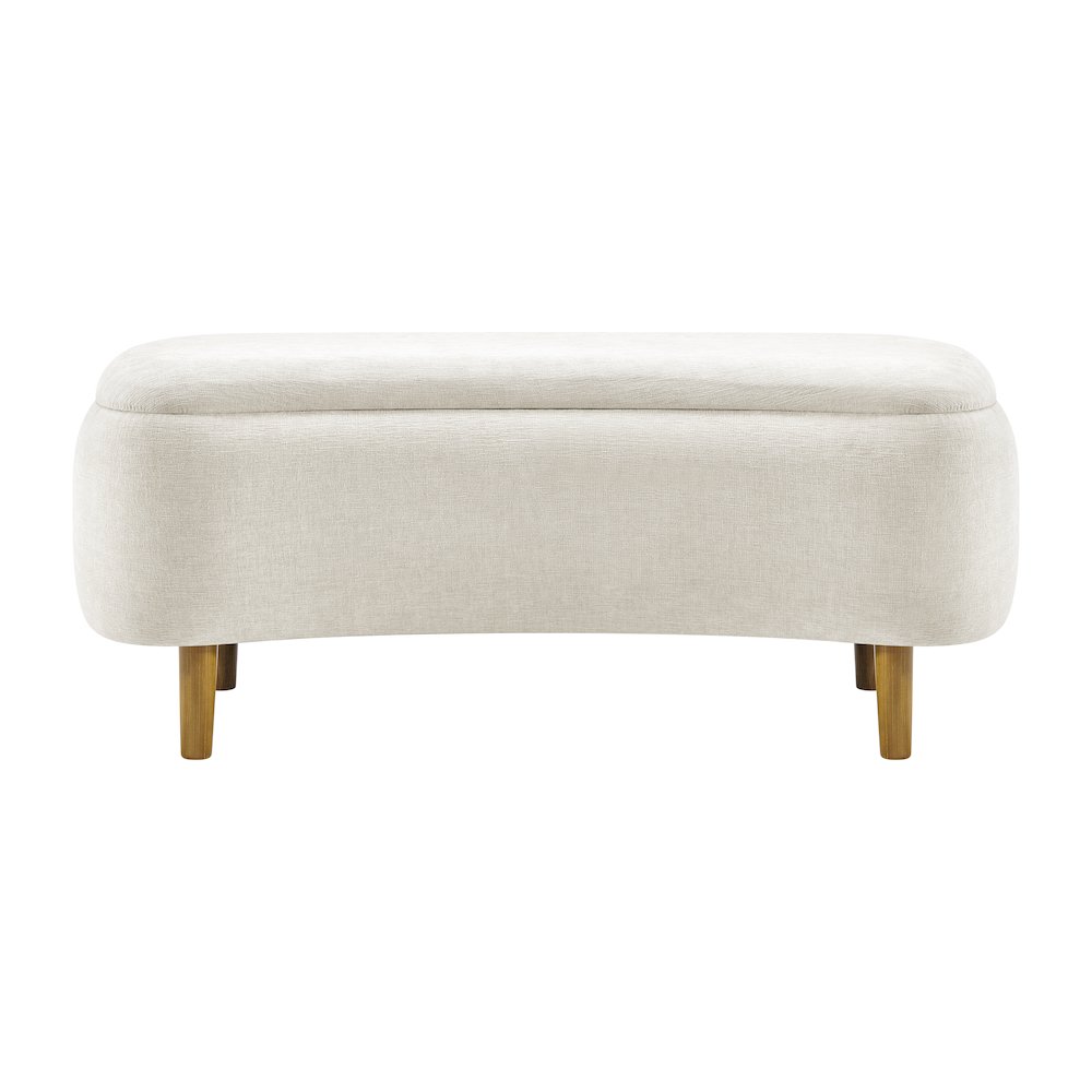 Leony Chenille Storage Bench