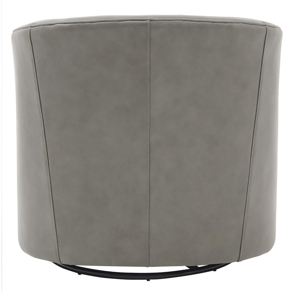 Walsh Top Grain Leather Swivel Accent Arm Chair