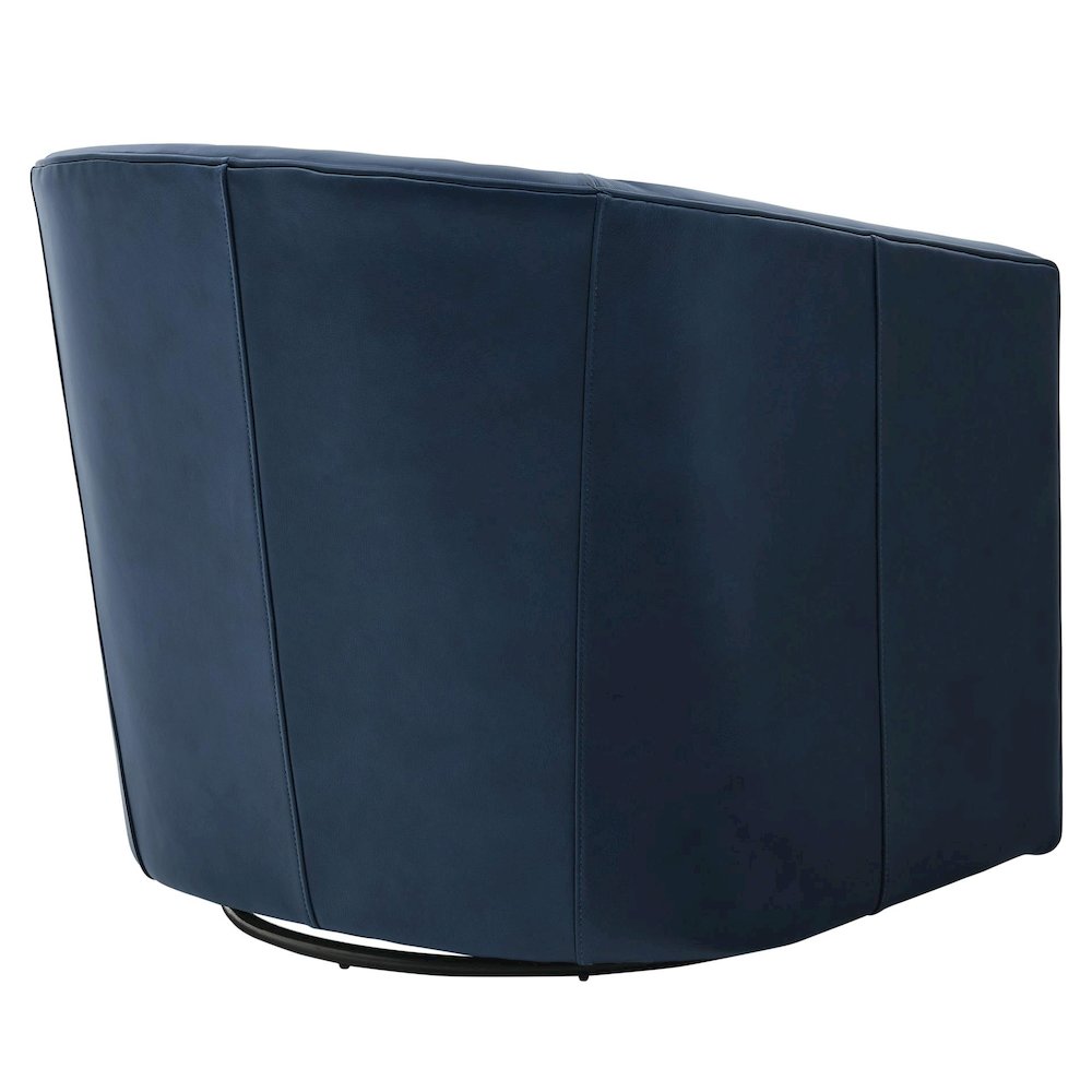 Walsh Top Grain Leather Swivel Accent Arm Chair