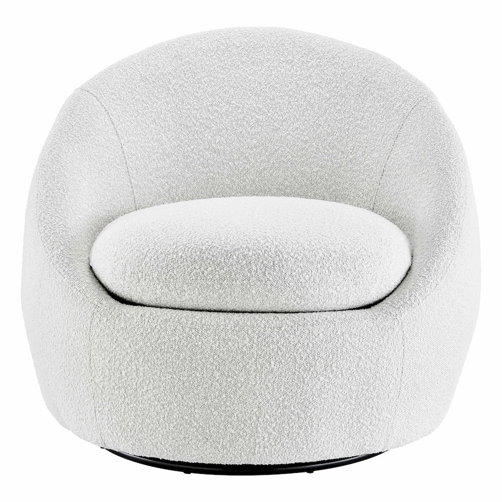 Adelmo Boucle Swivel Accent Chair