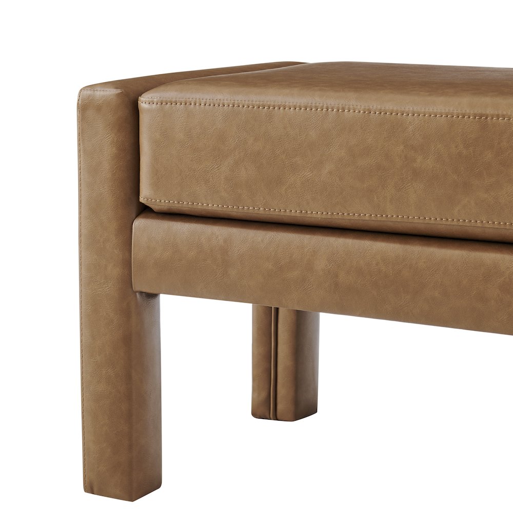 Lucca Faux Leather Bench