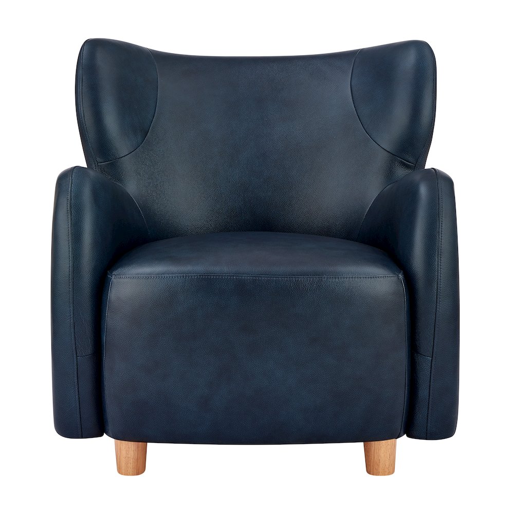 Tiffany Top Grain Leather Accent Arm Chair