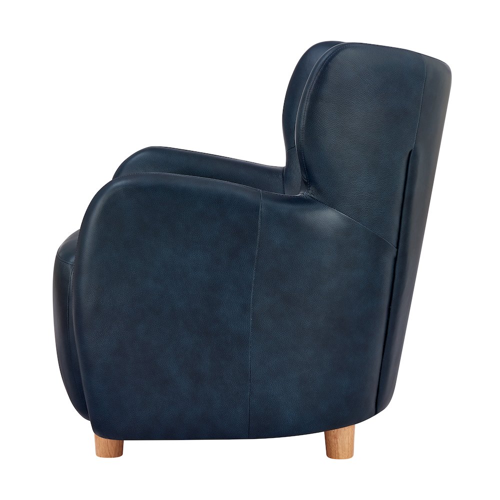 Tiffany Top Grain Leather Accent Arm Chair