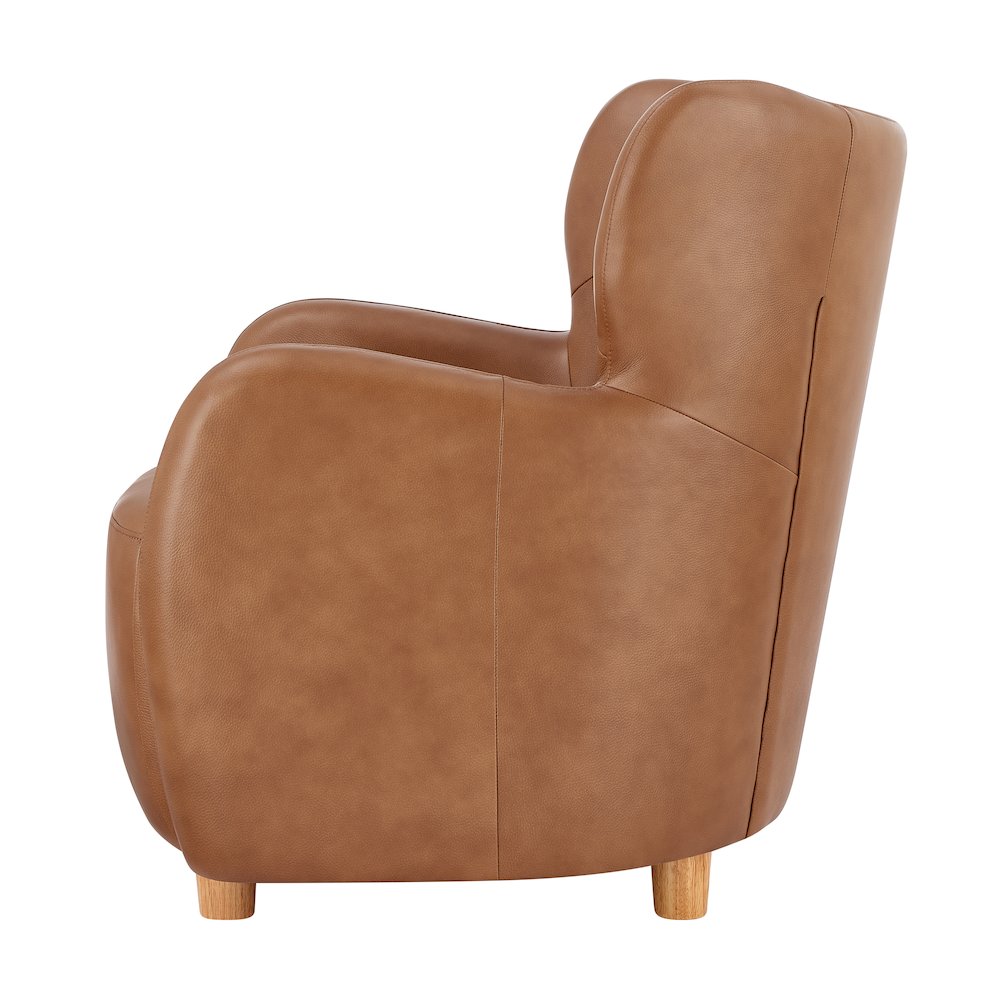Tiffany Top Grain Leather Accent Arm Chair