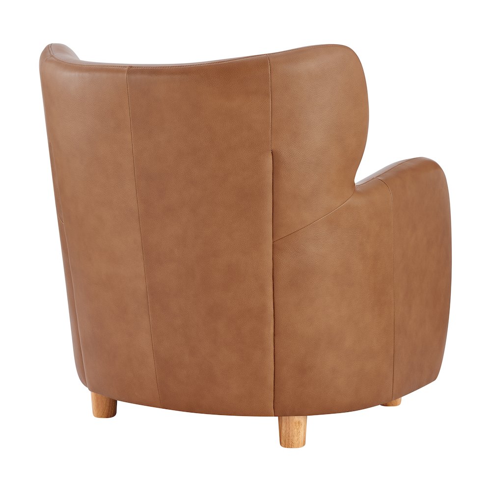Tiffany Top Grain Leather Accent Arm Chair