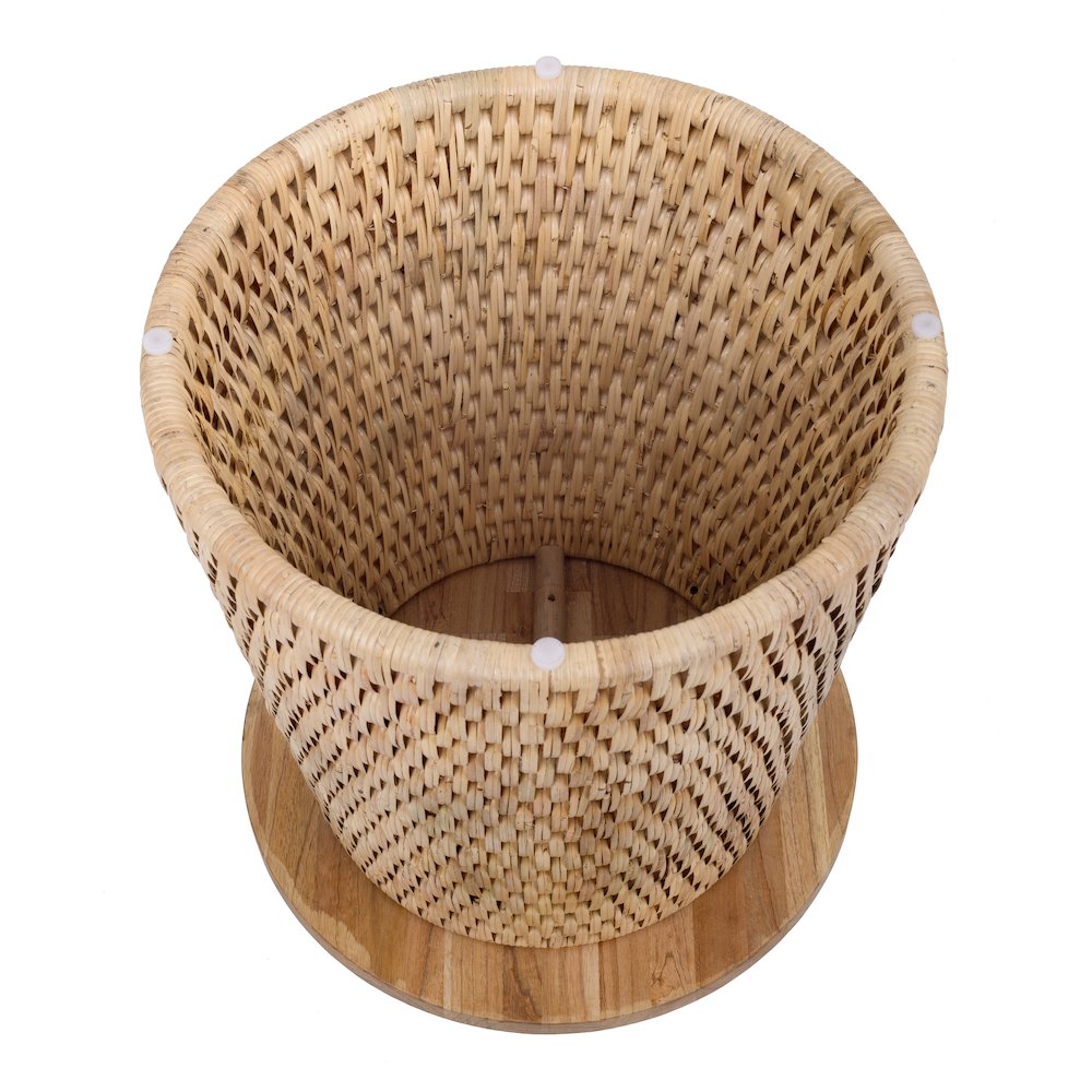 Kamari Rattan Side/End Table w/ Wood Top