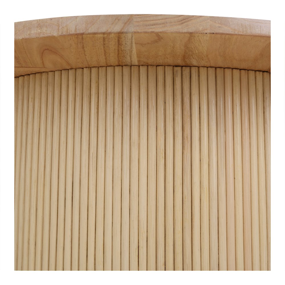 Kiefer Rattan Coffee Table w/ Wood Top