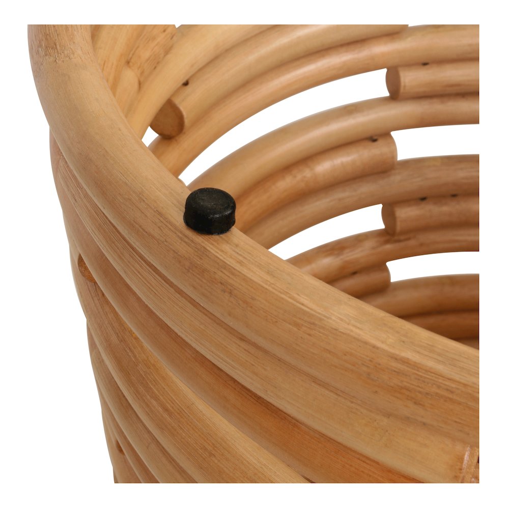 Zeke Rattan Side/End Table with Wood Top