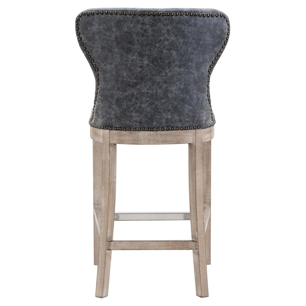 Dorsey Faux Leather Counter Stool Drift Wood Legs