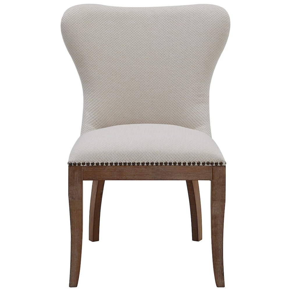 Dorsey Fabric Dining Side Chair Drift Wood Legs